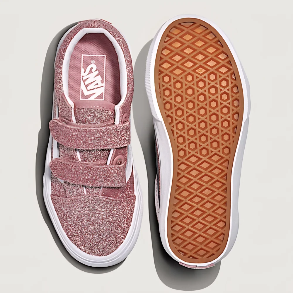 Vans Kids Glitter Pink Sneakers - Picture 3 of 4